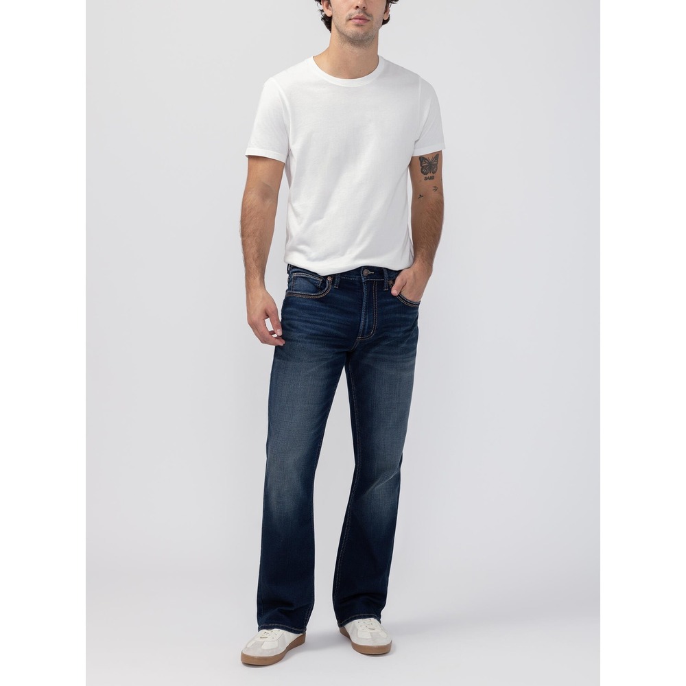 Silver Jeans Co Craig Easy Fit Bootcut Jeans Dark Wash W34 L34 M23604EAB455